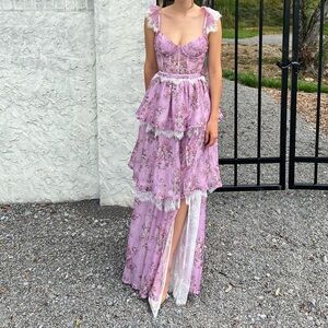 V Chapman - The Jolie Dress in Lilac Tapestry Rose (Size 0)